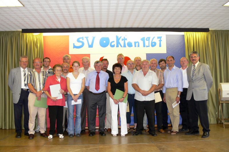 Geehrte Mitglieder des SV Ockfen 2007