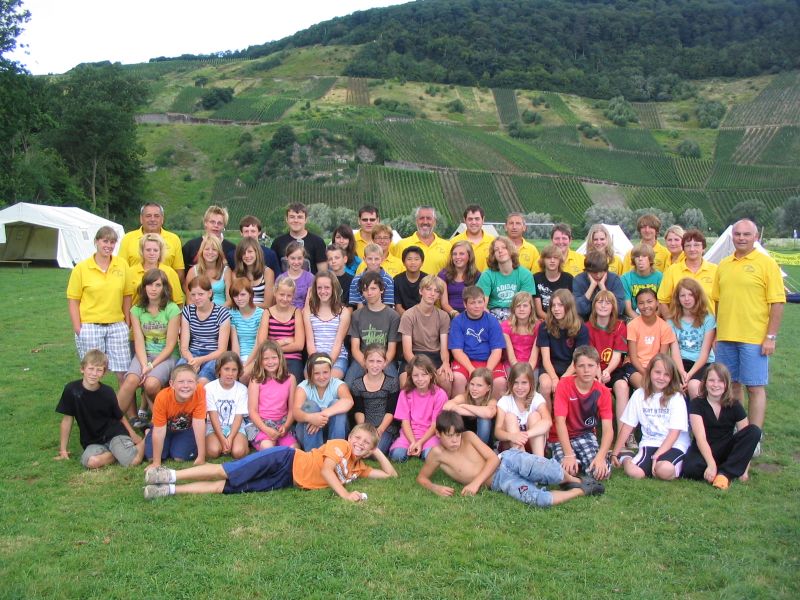 Teilnehmer Jugendzeltlager Camping Club Ockfen 2009 in Wintrich